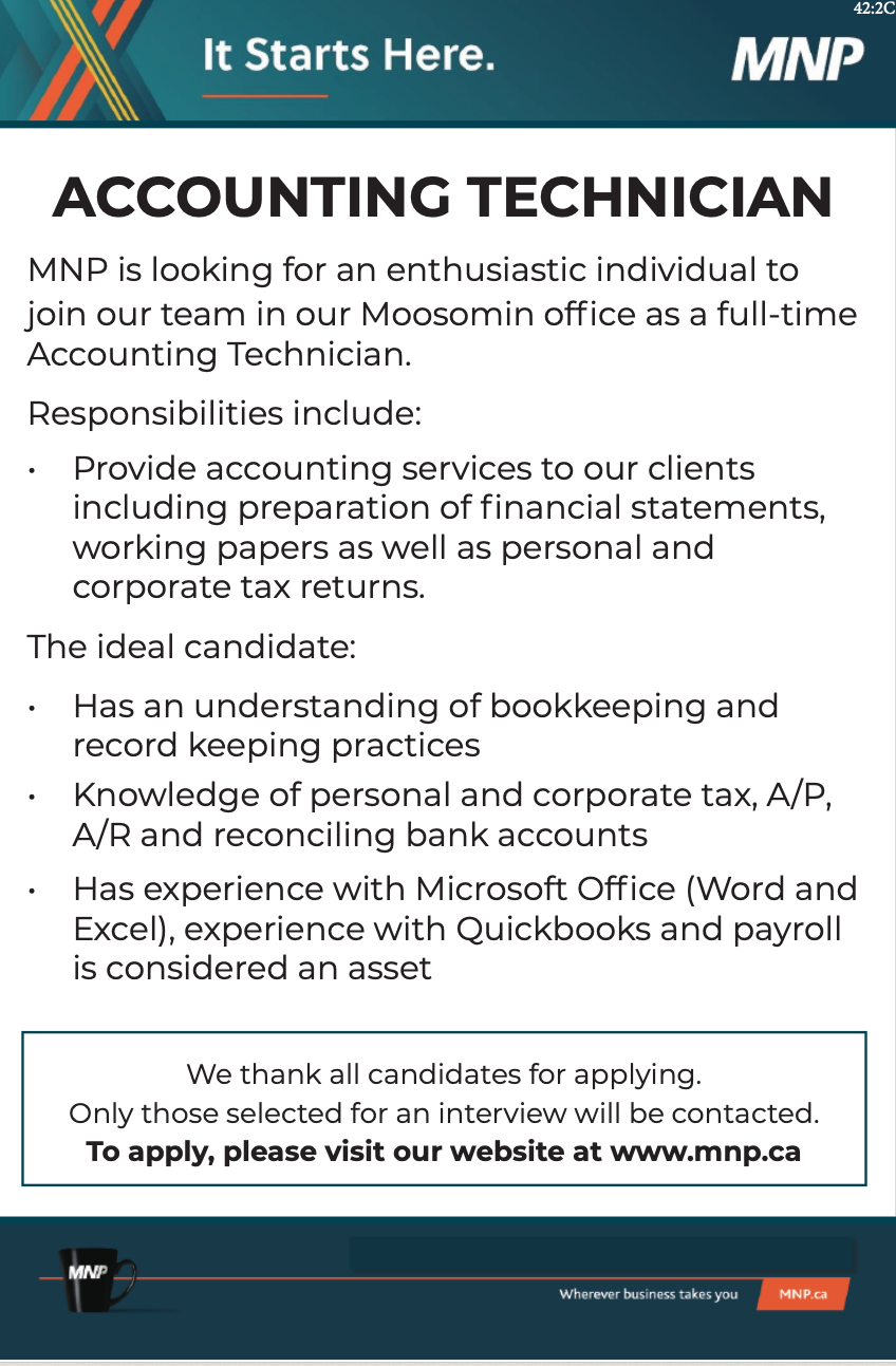 MNP - Accounting Technician 